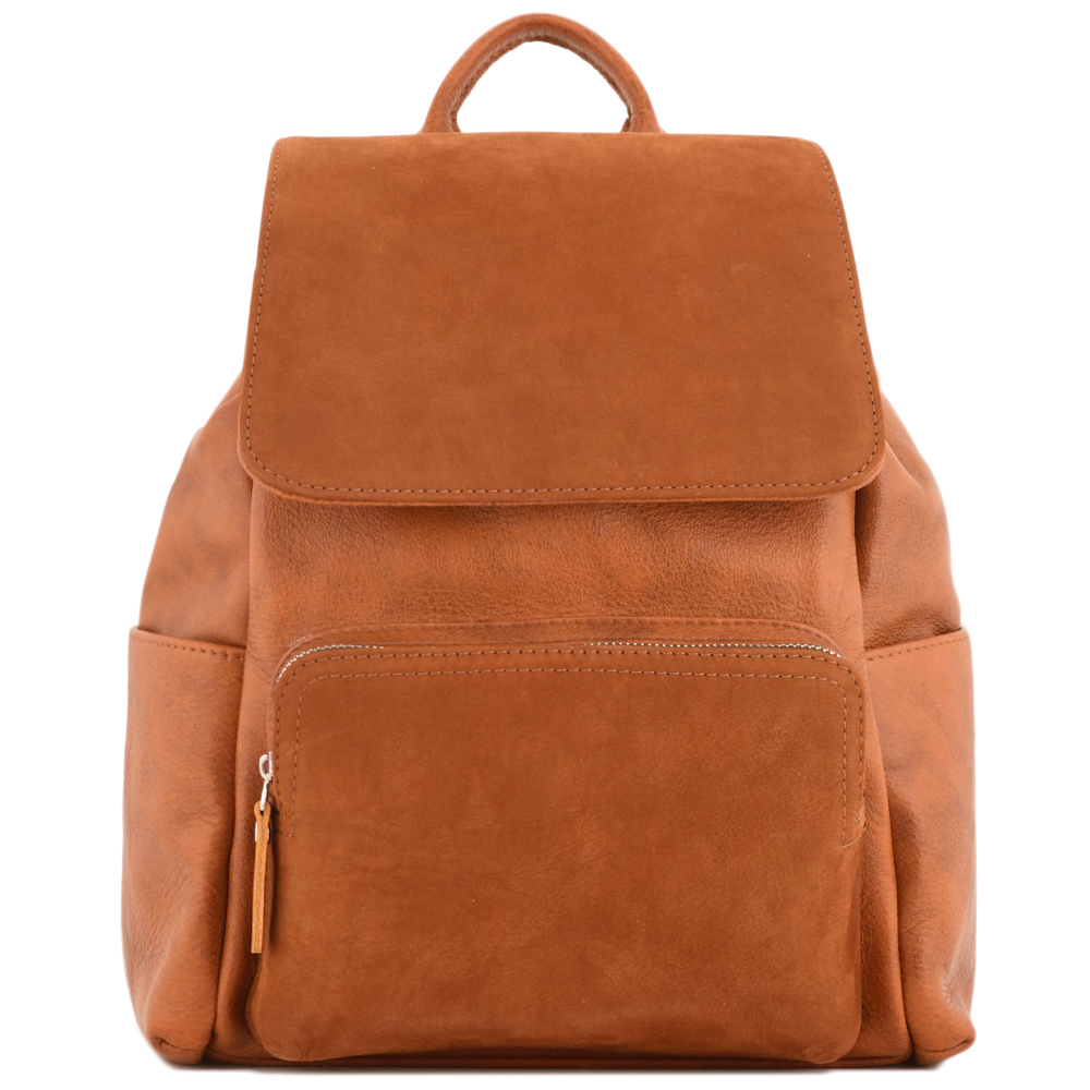 Женский кожаный рюкзак "Франческа" (рыжий)