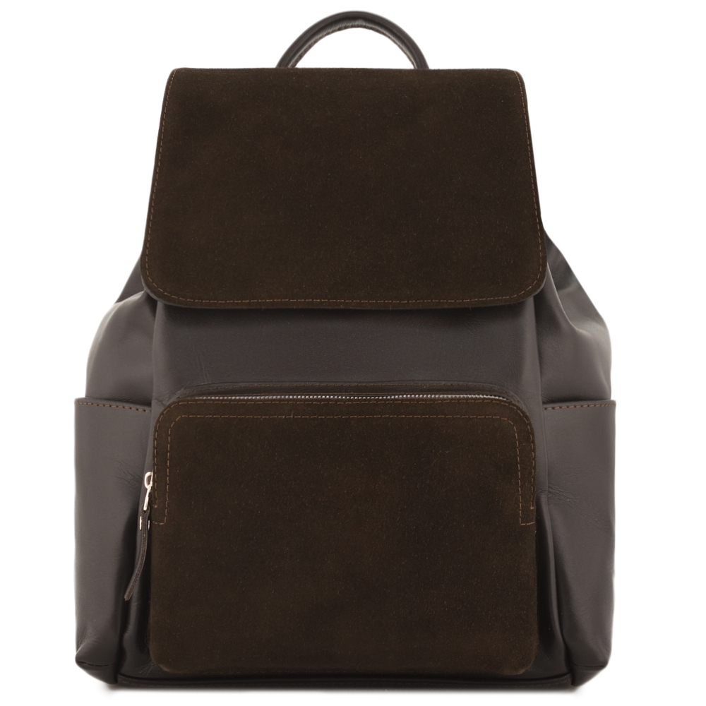 Женский кожаный рюкзак "Франческа" (темно-коричневый)