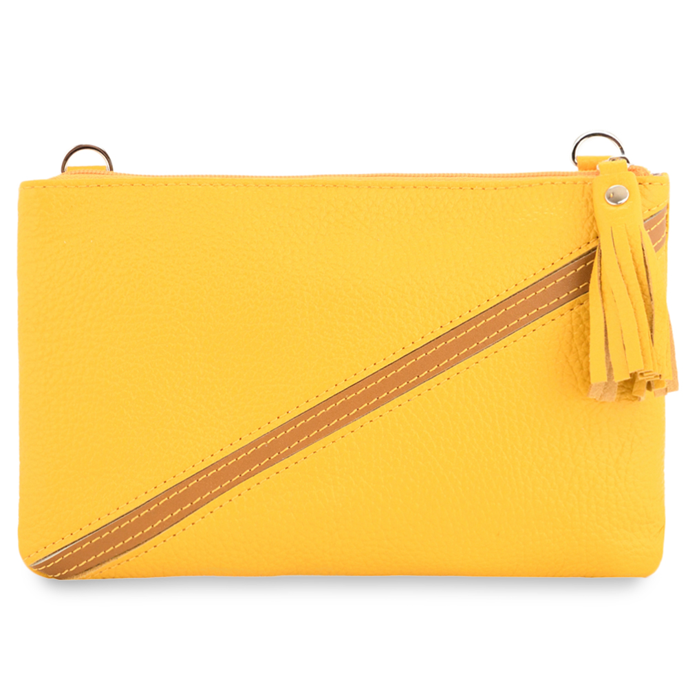 Кожаная сумка "Шарлота" (желтая)