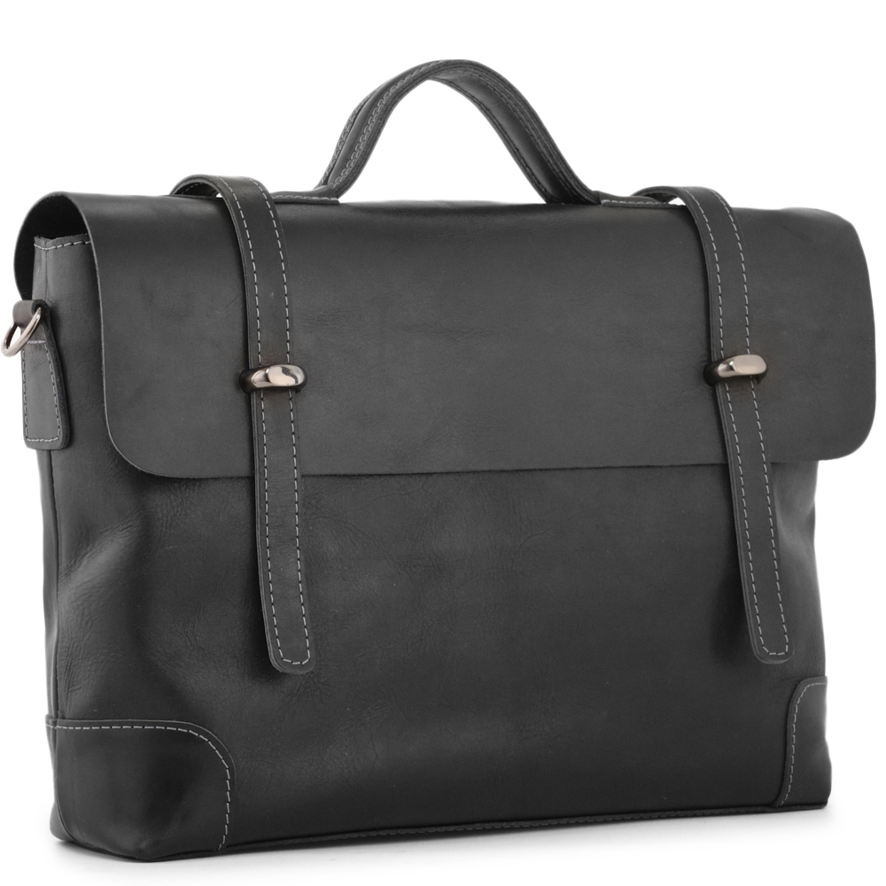 Кожаный портфель "Англетер" (черный)