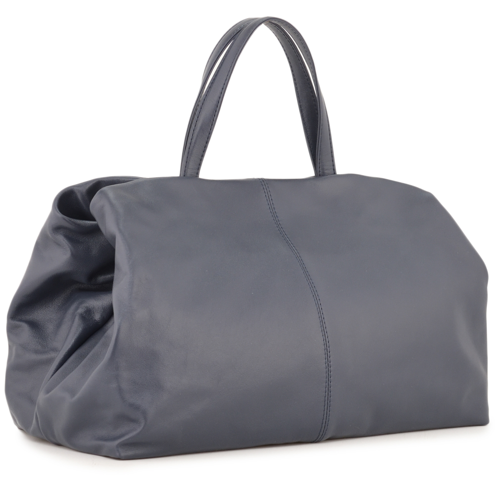 Женская кожаная сумка "Испания" (синяя)