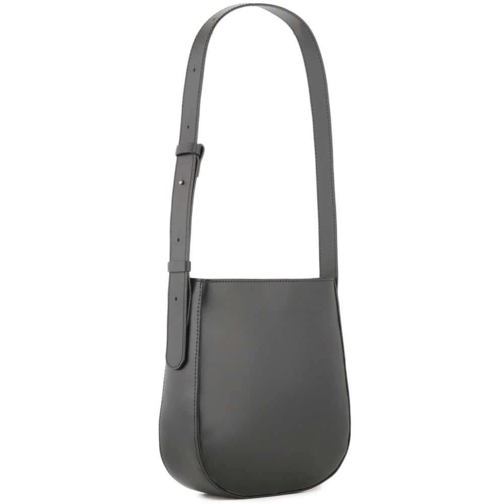 Женская кожаная сумка "Кантри" (черная)