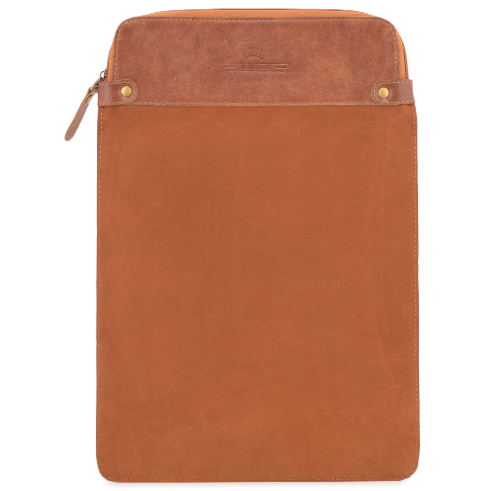 Чехол для ноутбука "Колизей" (велюр/кожа) рыжий