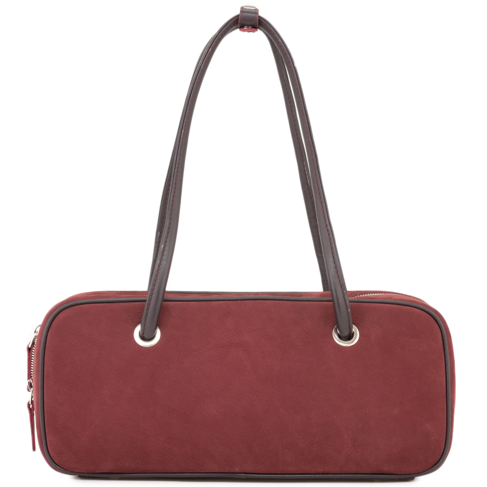 Женская кожаная сумка "Тамань" велюр (вишня)