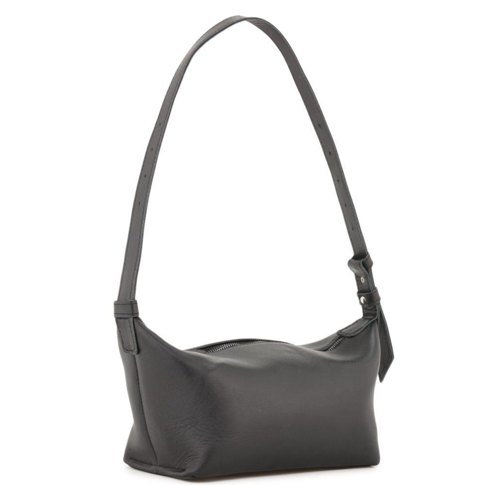 Женская кожаная сумка "Тойс" (черная)