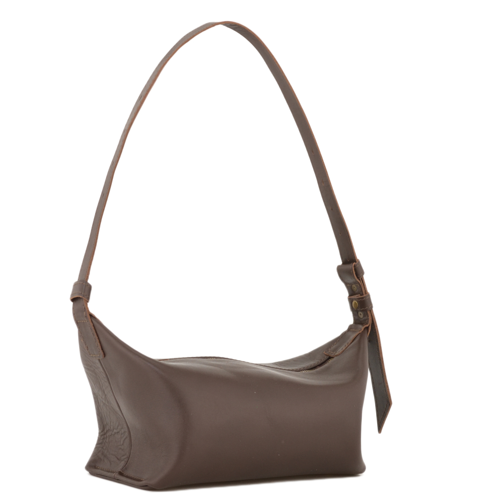 Женская кожаная сумка "Тойс" (коричневая)