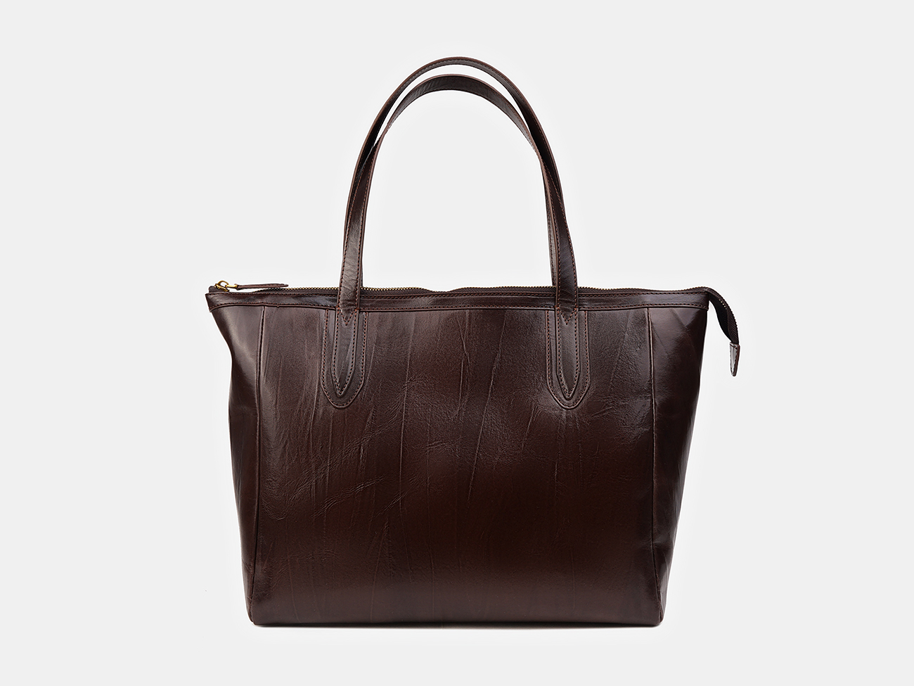 Женская кожаная сумка "Ингрид" (коричневая)