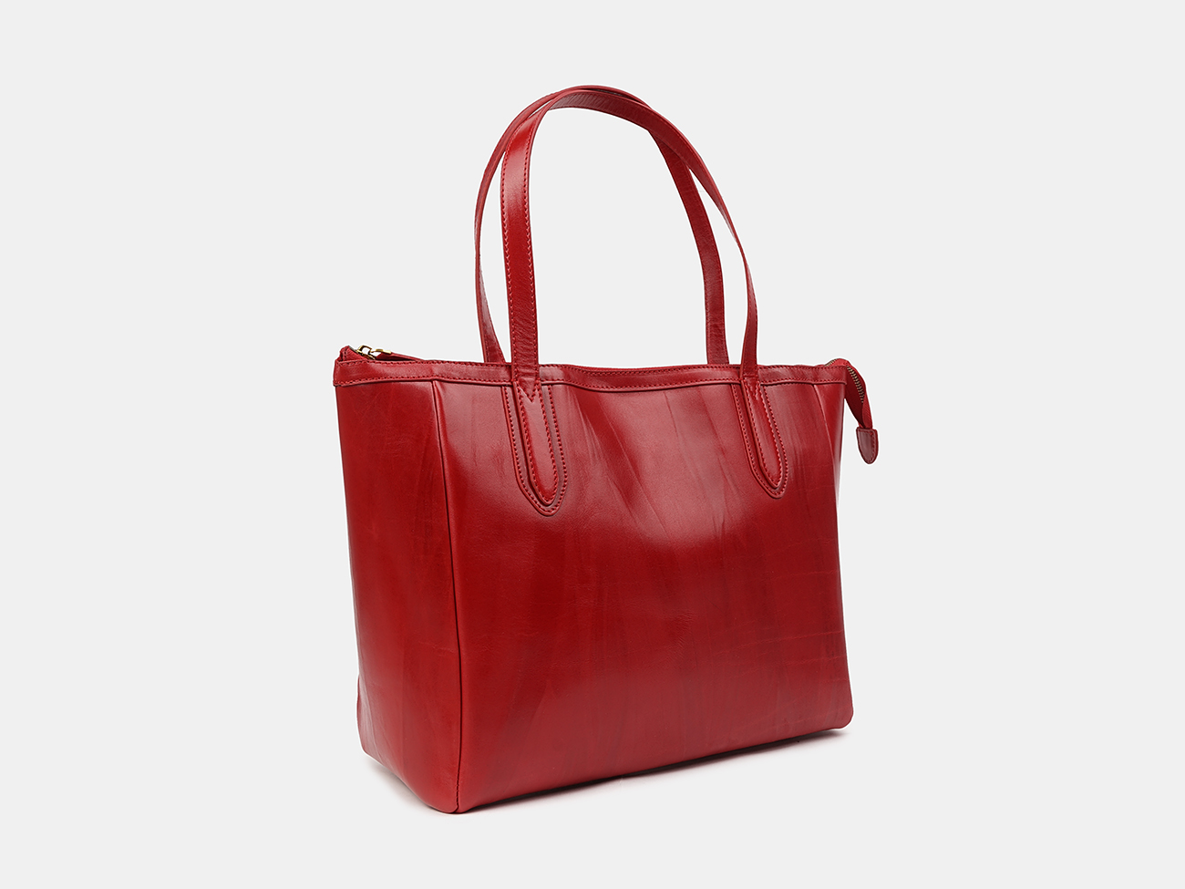 Женская кожаная сумка "Ингрид" (красная)
